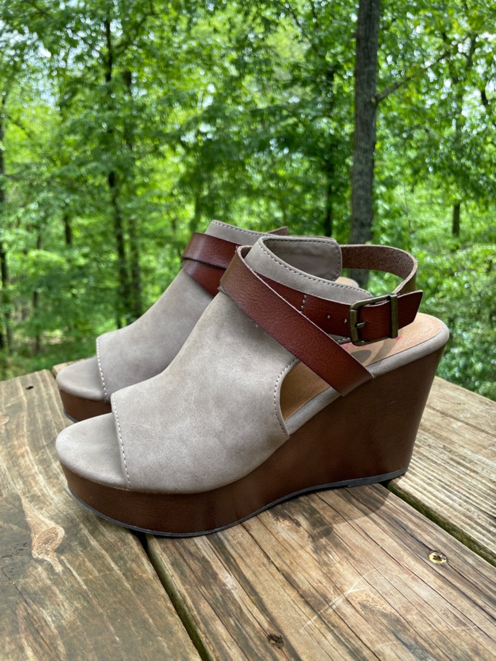 JELLYPOP NARA WEDGE PLATFORM SANDALS SZ 7.5